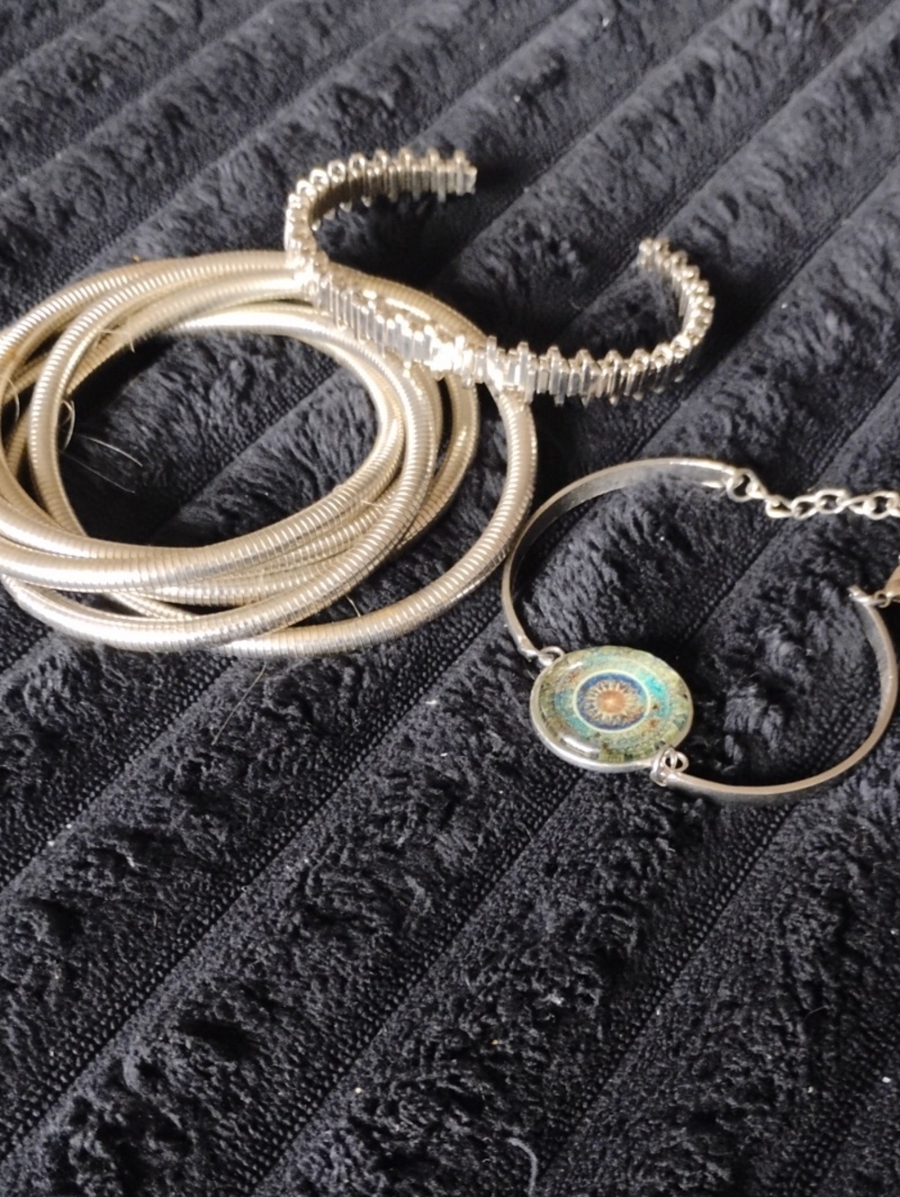 Silver Bracelets 3 Trendy Bracelets New!!